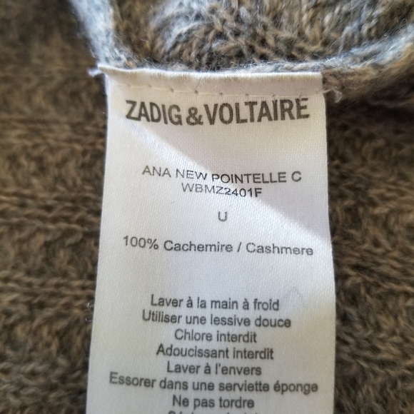 Zadig & Voltaire | 100% Cashmere Waterfall Front Sweater - Picture 4 of 7